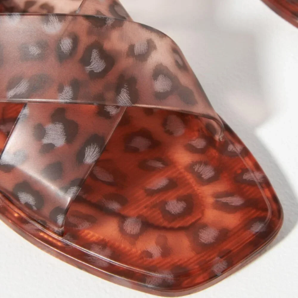 Anthro x Matisse Brown Jelly Slide Sandals - Picture 10 of 11